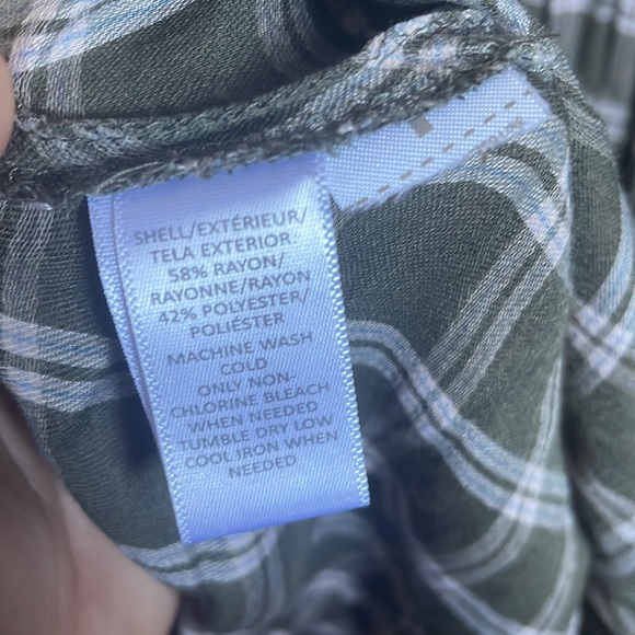 Loft Peplum Plaid Top - Picture 4 of 4